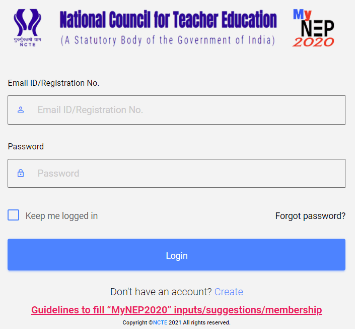 National Education Policy Login Procedure (NEP Login)