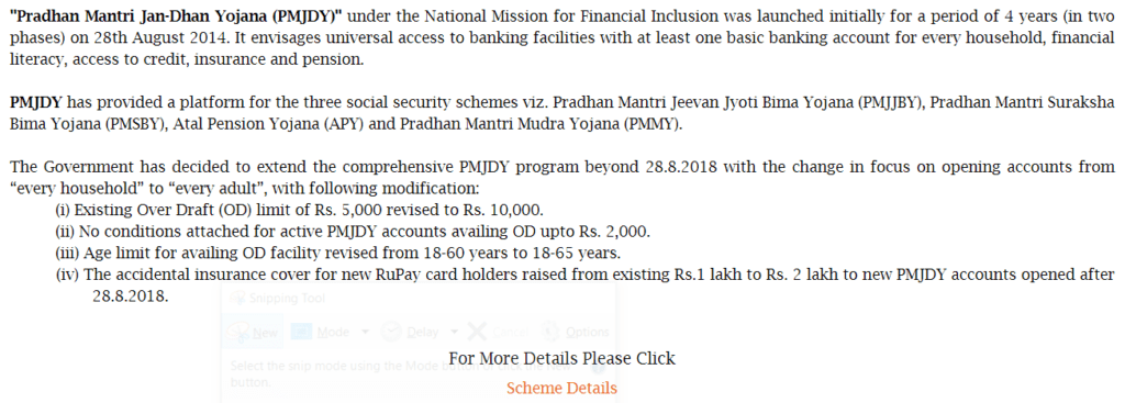 About PM Jan Dhan Yojana (PM-JDY)