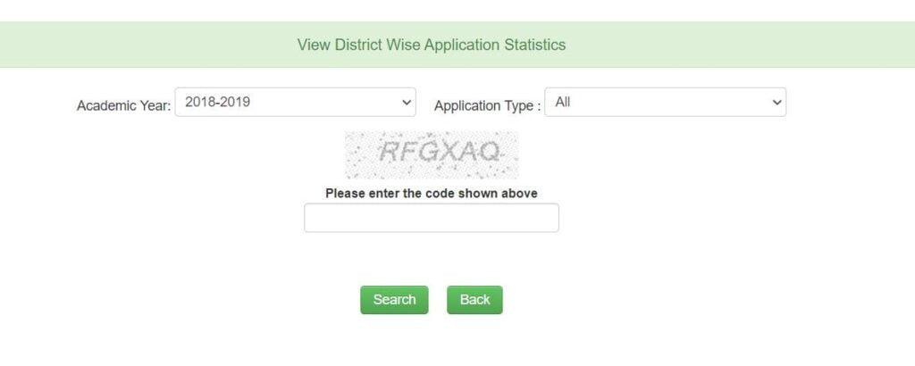 जिला वार आवेदन सांख्यिकी कैसे देखें
