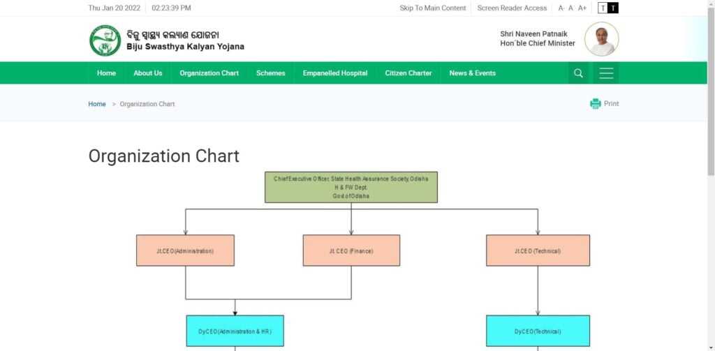 Process To View Organization Chart