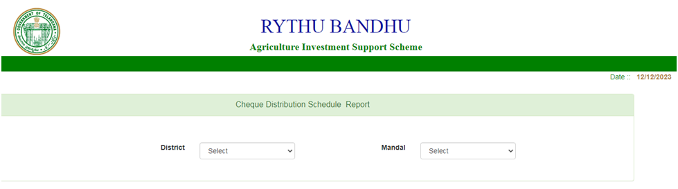 Rythu Bandhu Payment Status