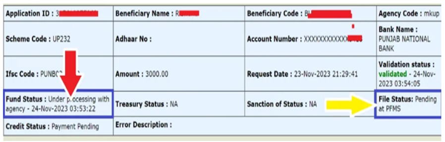 UP Vidhwa Pension Payment