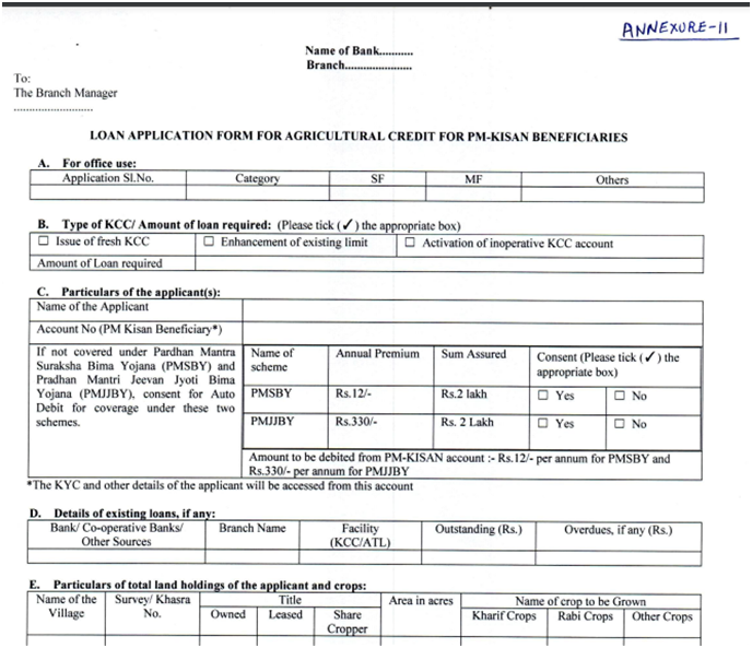 Kisan Credit Card Yojana