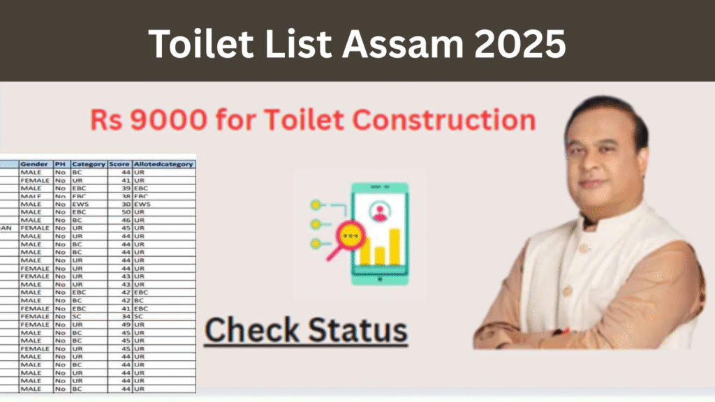 Toilet List Assam